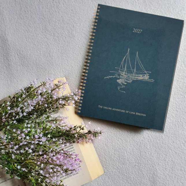 Classic Blue Gold Inspirational Sailing  (Créateur téléchargé)
