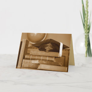 Classic Books Graduation Party Invitation Card