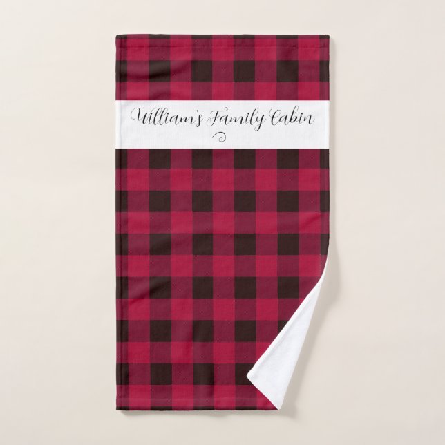 Classic Buffalo Check Family Cabin (Serviette à main)