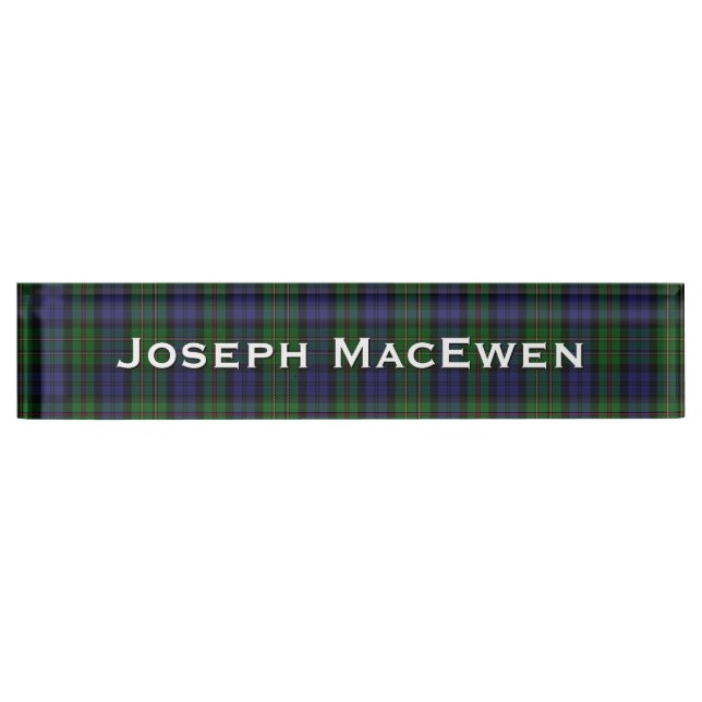 Classic Clan MacEwen Custom Desk Plaque d'identifi (Devant)