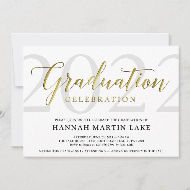 Classic Class of 2023 Graduation Party Invitation (Devant)