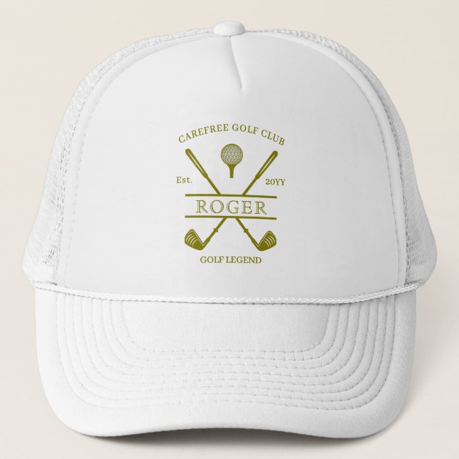 Classic Club Nom Olive Green Golf Casquette (Devant)
