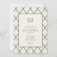 Classic Country Club Anniversaire Fête Invitation