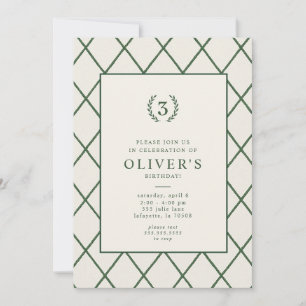 Classic Country Club Anniversaire Fête Invitation