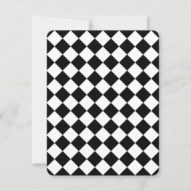 Classic Diamond noir et blanc Checkers (Devant)