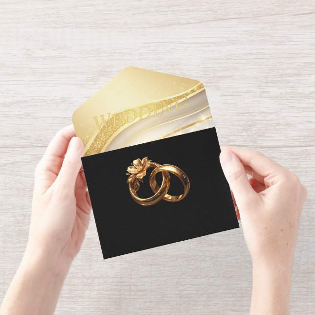 Classic Elegance Gold Wedding Invitation (Ouverture)