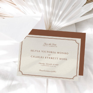 Classic Elegant Brown & Ecru Wedding Enregistrer l