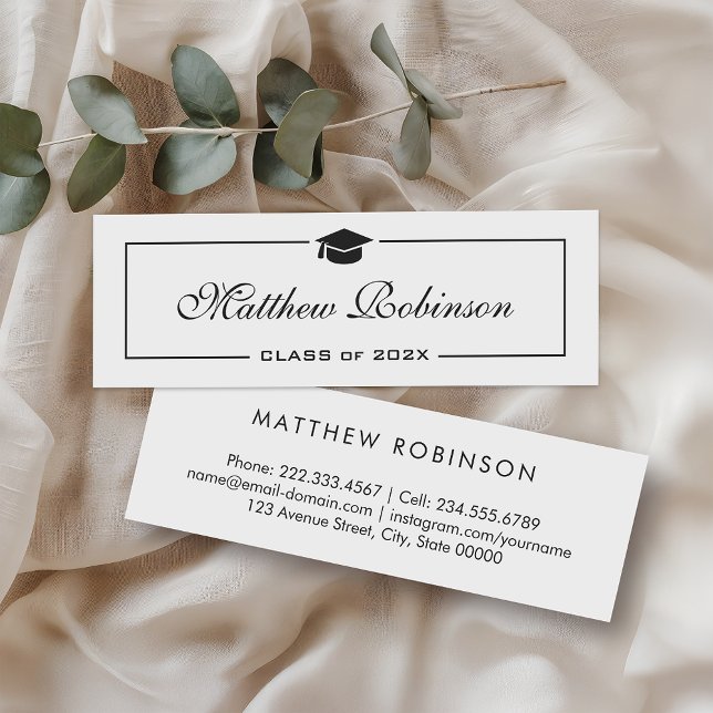 Classic Elegant Graduate Graduate - Carte d'insert (Créateur téléchargé)