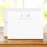 Classic Elegant Or Moderne minimaliste Merci<br><div class="desc">Express gratitude avec style en utilisant nos Cartes de Remerciements Monogramme minimaliste Élégant Moderne Classique. Conçues avec soin, ces cartes allient élégance intemporelle et minimalisme contemporain, ce qui en fait le choix idéal pour transmettre votre appréciation. Réalisées avec précision et attention aux détails, ces cartes de remerciement ne sont pas...</div>