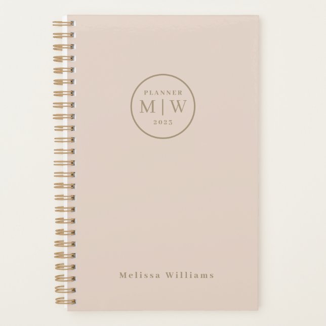 Classic Élégant rose mensuelle Serif hebdomadaire (Devant)