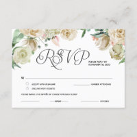 Classic Elegant RSVP, Réponse, Cartes de réponse