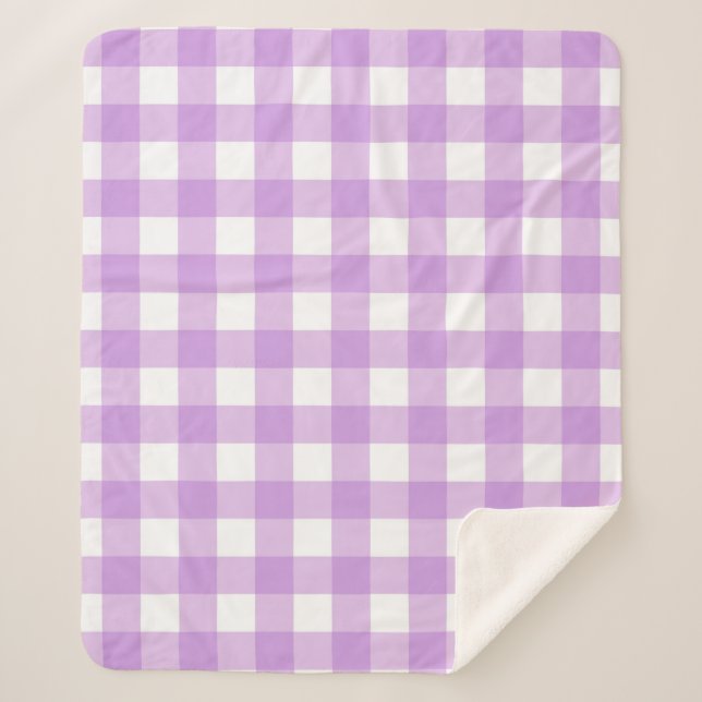 Classic En vichy Vérifier Plaid Motif Lilac (Devant)