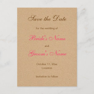 Classic Enregistrer la date Cartes postales en ros