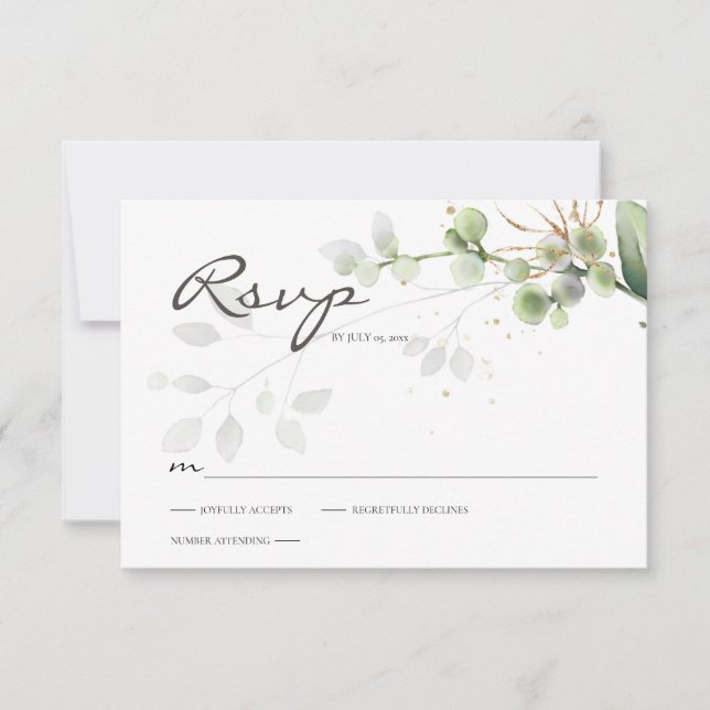Classic Eucalyptus Green RSVP (Devant)