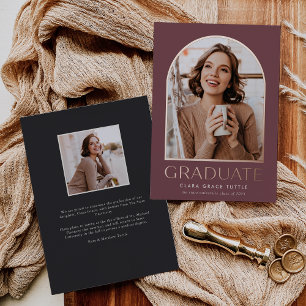 Classic Foil Arch Photo Faire-part de graduation