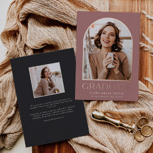 Classic Foil Arch Photo Faire-part de graduation