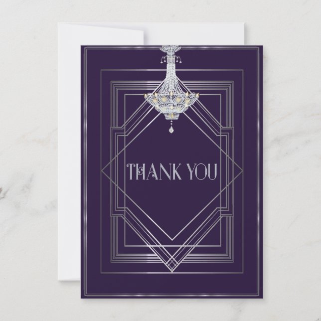 Classic Gatsby Déco Mariage Merci Manuela (Devant)