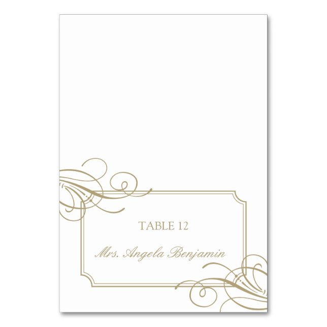 Classic Gold Frame Luxe Carte Place (Par défaut)