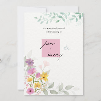 Classic Gold Script Wedding Invitation  trendup