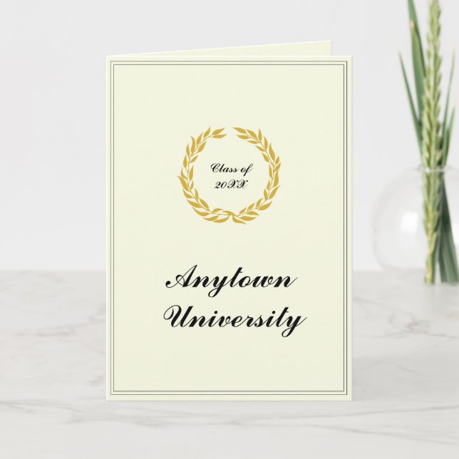 Classic Graduation Faire-part 5x7 (Devant)