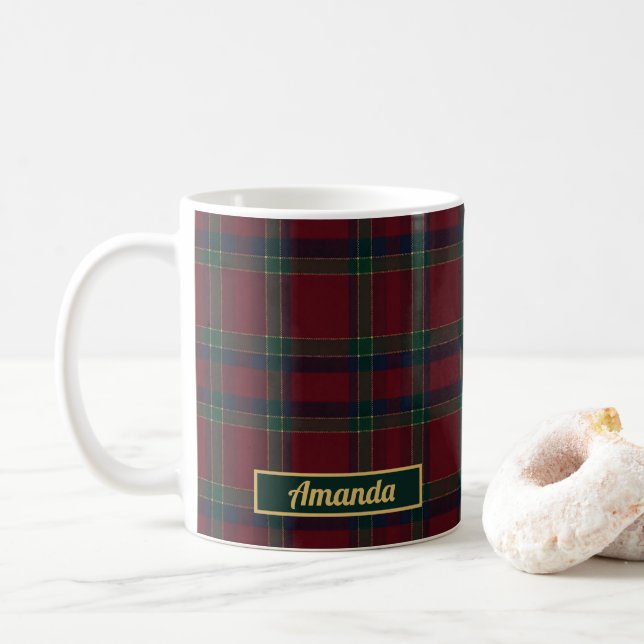 Classic Heritage Tartan Christmas Mug (Avec donut)