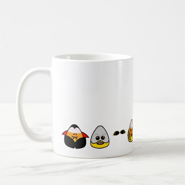 Classic Hollywood Monsters Candy Corn Coffee Mug (Gauche)