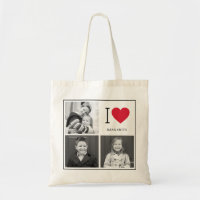 Classic I Heart Photo Collage Sac fourre-tout pers