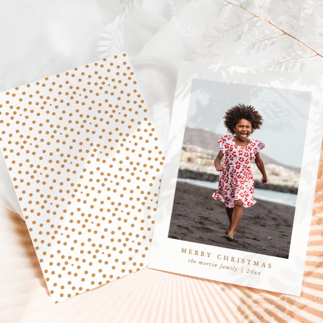 Classic Joyeux Points de Noël Carte photo de vacan (Créateur téléchargé)