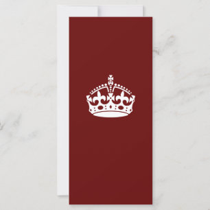 Classic Keep Calm Crown sur Bourgogne Rouge