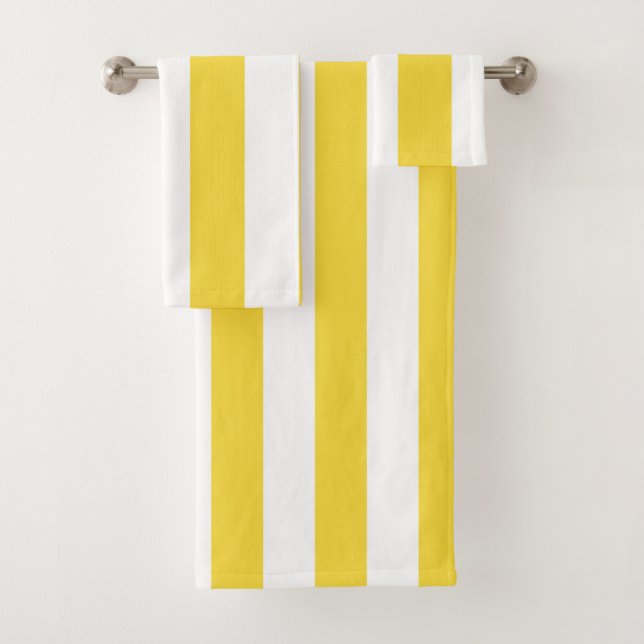 Classic Large Stripes, Citron Jaune, Blanc (En situation)