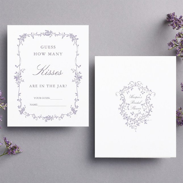 Classic Lavender 'Guess How Many' Bridal Game (Créateur téléchargé)