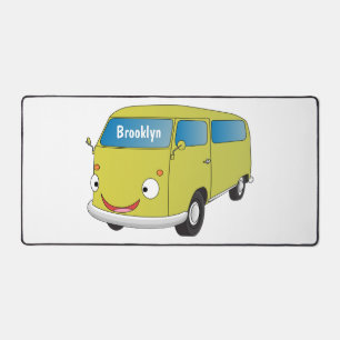 Classic lime green van cartoon