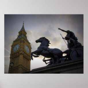 Classic Londres - Boadicea Statue - Poster Big Ben