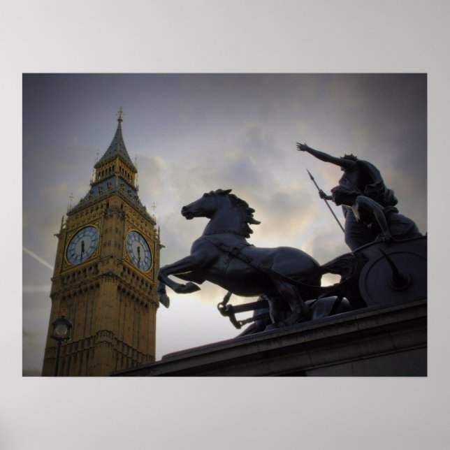 Classic Londres - Boadicea Statue - Poster Big Ben (Devant)