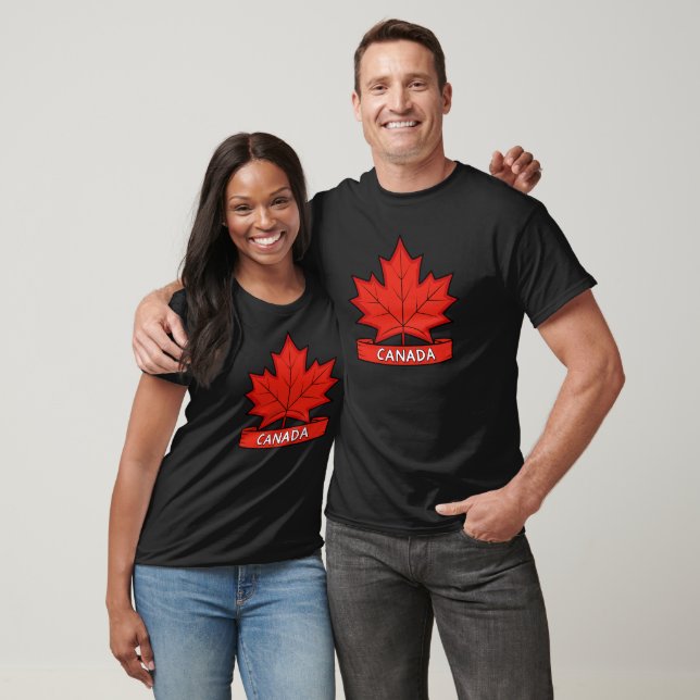 Classic Maple Leaf Banner Canada T-Shirt (Unisexe)