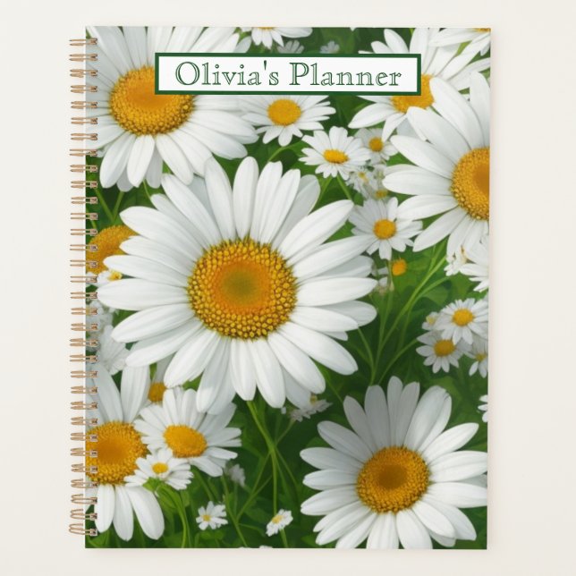 Classic marguerite motif blanc champs fleuris verd (Devant)