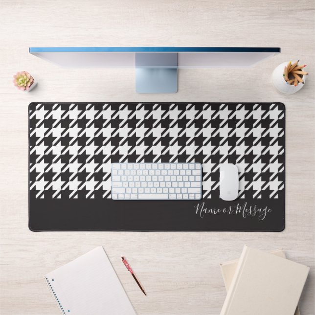 Classic moderne noir et blanc Houndstooth (Bureau 1)