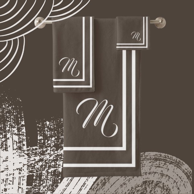 Classic Monogramme Rich Dark Brown/Blanc (Créateur téléchargé)