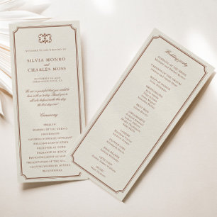 Classic Monorgam Brown Ecru Mariage Crest Programm