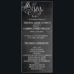 Classic Mr & Mrs Wedding Programme Chalkboard<br><div class="desc">Le design est classe pour la mariage moderne. Avec M. & Mme Design au sommet et polices modernes partout.</div>