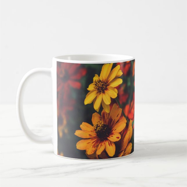 Classic Mug Yellow Orange Daisy Floral Botanical (Gauche)