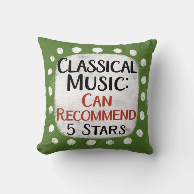 Classic Music Review 5 Étoiles Lance Oreiller (Recto)