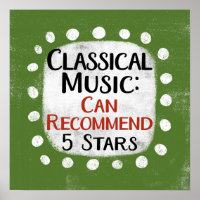 Classic Music Review 5 étoiles Poster Wall Art