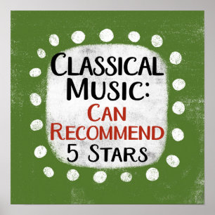 Classic Music Review 5 étoiles Poster Wall Art