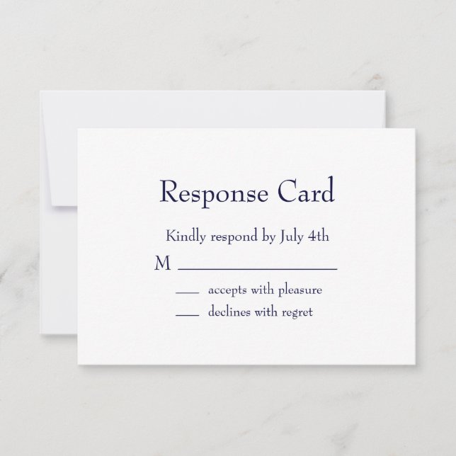 Classic Navy Bar Mitzvah RSVP (Devant)