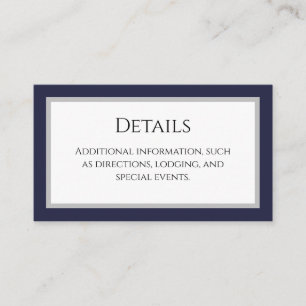 Classic Navy Blue Border Details Carte de boîtier