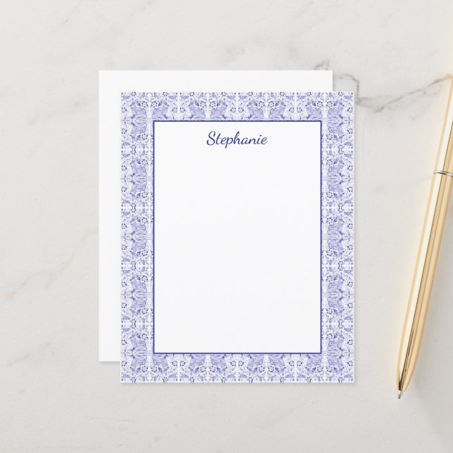 Classic Navy Blue Bunny Rabbit Birds Personnalisé (Devant/Arrière en situation)