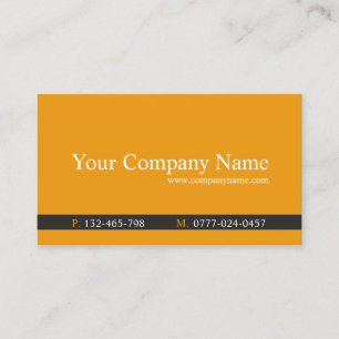 Classic Orange & Grey Professionnel - Carte de vis