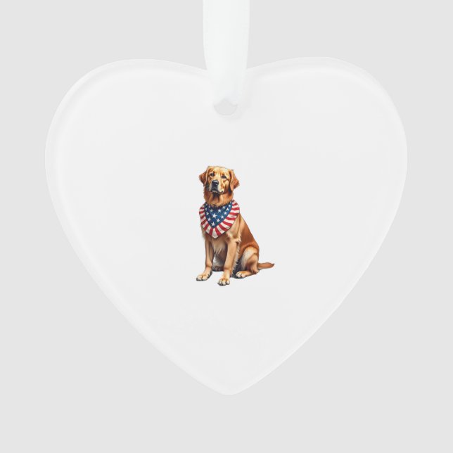 Classic Patriotic Golden Retriever Vintage Shirt 2 (devant)