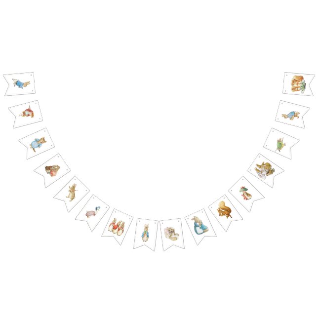 Classic Peter le lapin Baby shower Bunting drapeau (Tout)